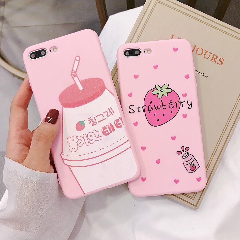 Pastel Pink Aesthetic Strawberry And Milk Iphone Phone Case Mobile Phones Tablets Mobile Tablet Accessories Cases Sleeves On Carousell 2048 x 2048 jpeg 469 кб. pastel pink aesthetic strawberry and milk iphone phone case