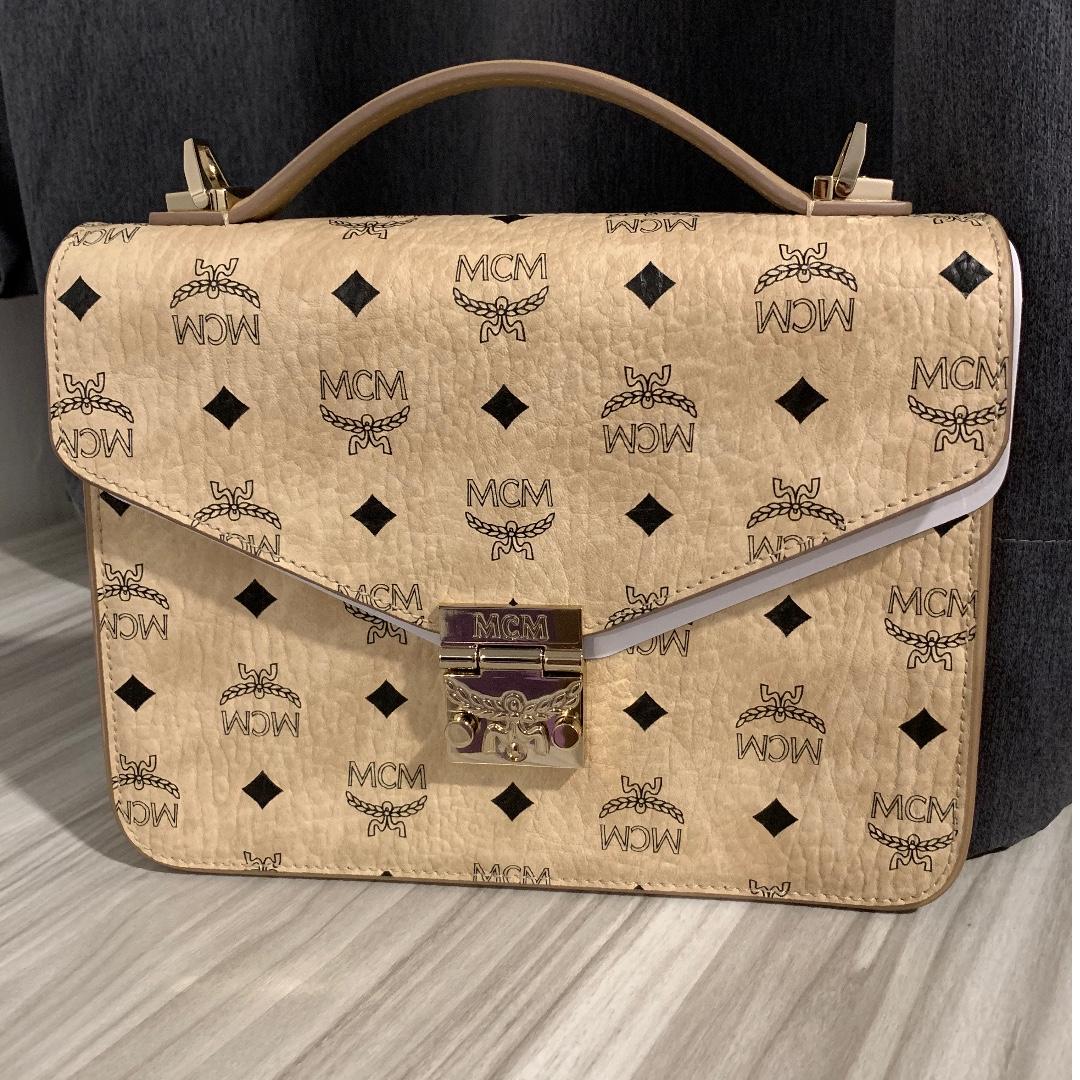 MCM PATRICIA VISETOS SATCHEL, Luxury, Bags & Wallets on Carousell