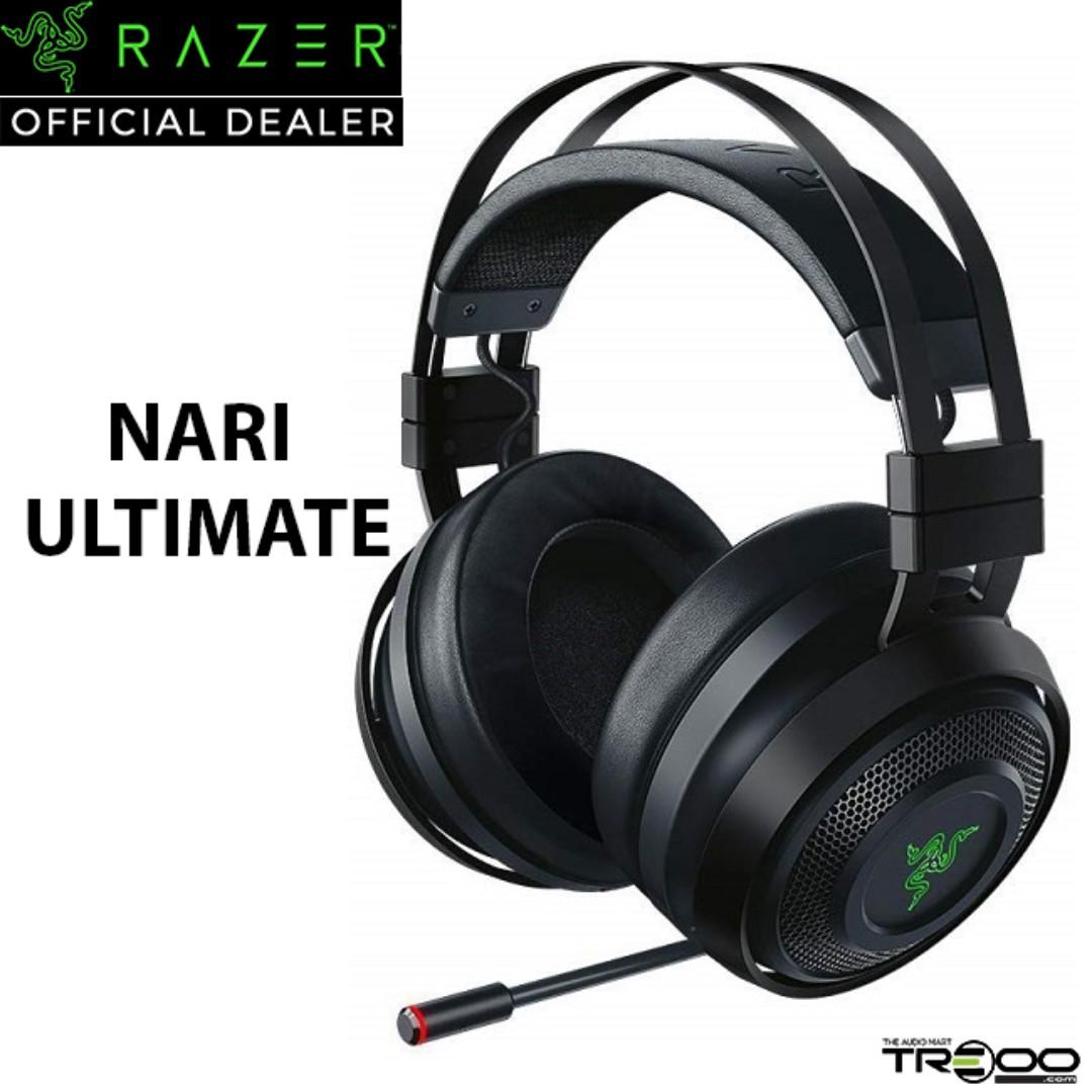 Discontinued Razer Nari Ultimate Gaming Wireless 2 4ghz Over The Ear Headset With Microphone Audio Headphones Headsets On Carousell