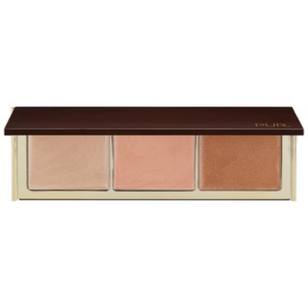 PUR Cosmetics Pallet Sunkissed Glow Strobe (Category: Makeup) located in Manila. Submitted by memorylanestore (Listing ID 229052701, Image 1). Description: Description Highlight and define with three coordinating shades to create a custom, lit-from-within look for any skin tone. This silky cream formula glides onto skin for buildable, streak-free coverage and transforms quickly to a self-setting powdery, transfer-resistant finish. A glowing, yout