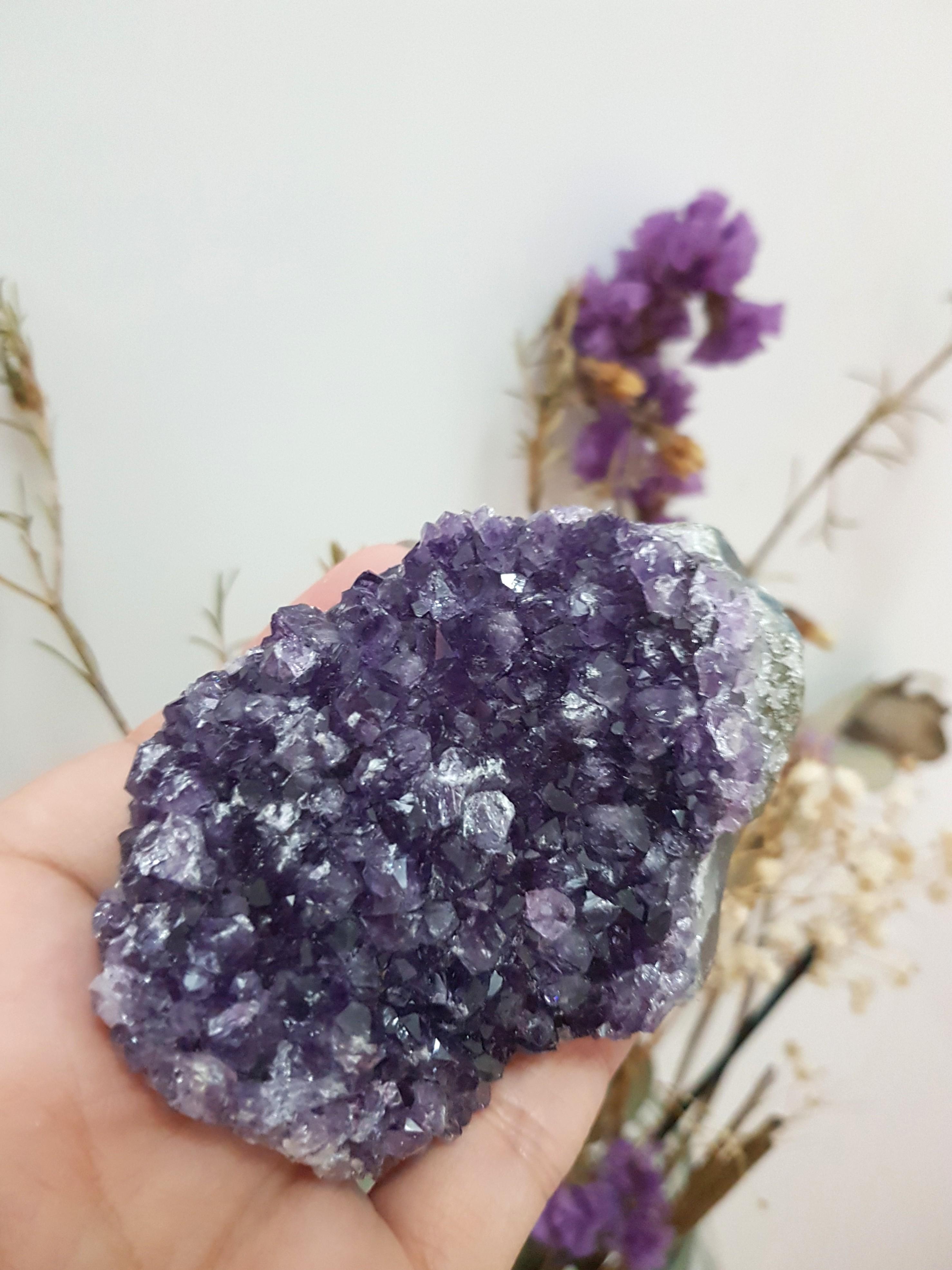 Purple Uruguayan Amethyst Geode Cluster Vintage Collectibles Vintage Collectibles On Carousell