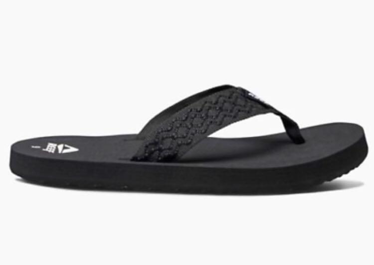 Reef smoothy hot sale sandals black