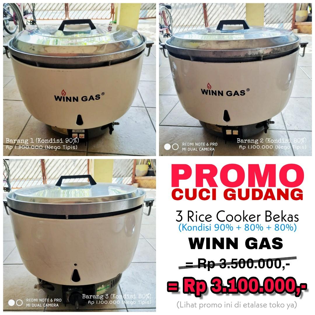 Rice Cooker Bekas Kondisi 90 WINN GAS 10 Liter Original, Kitchen