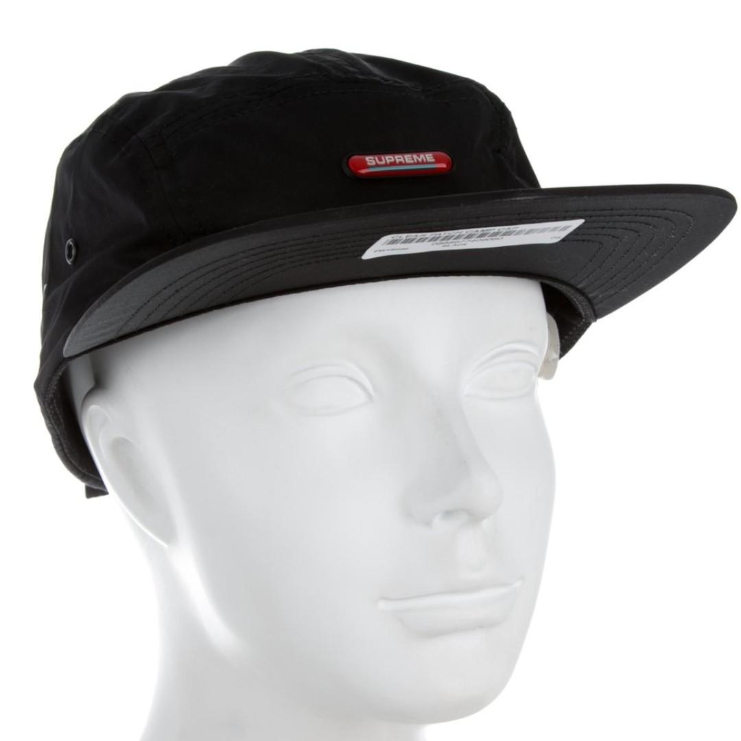 Supreme clear patch camp cap black
