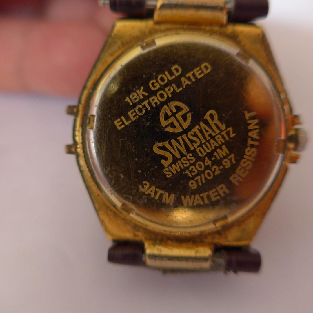 Swistar swiss quartz 18k gold electroplated price top