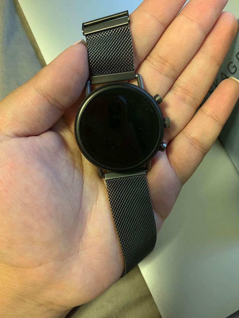 Skagen falster clearance 2 black mesh