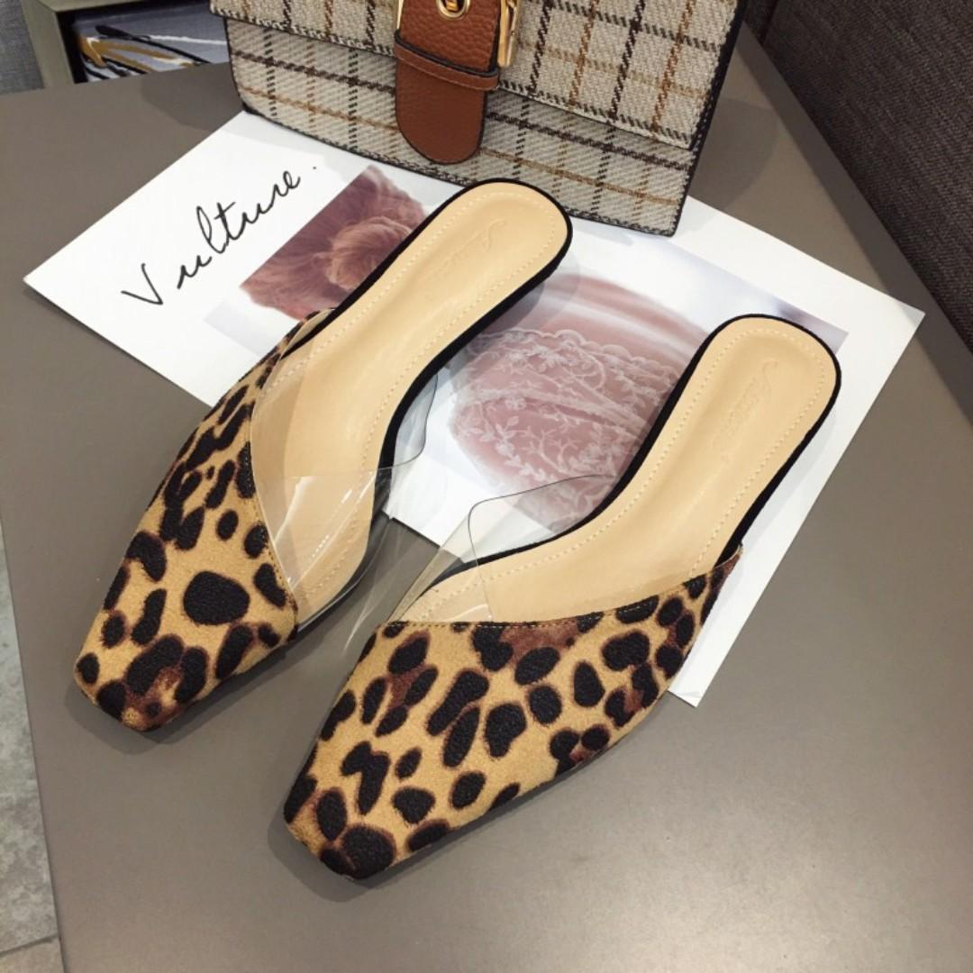 leopard mules womens shoes