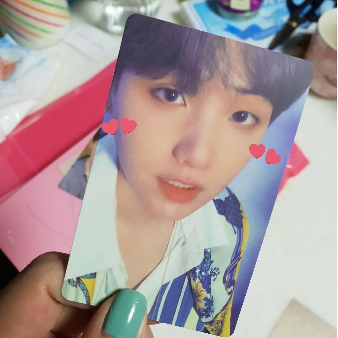 Wts Bts Map Of The Soul Persona Album Photocards Suga Yoongi Version 4 Entertainment K Wave On Carousell