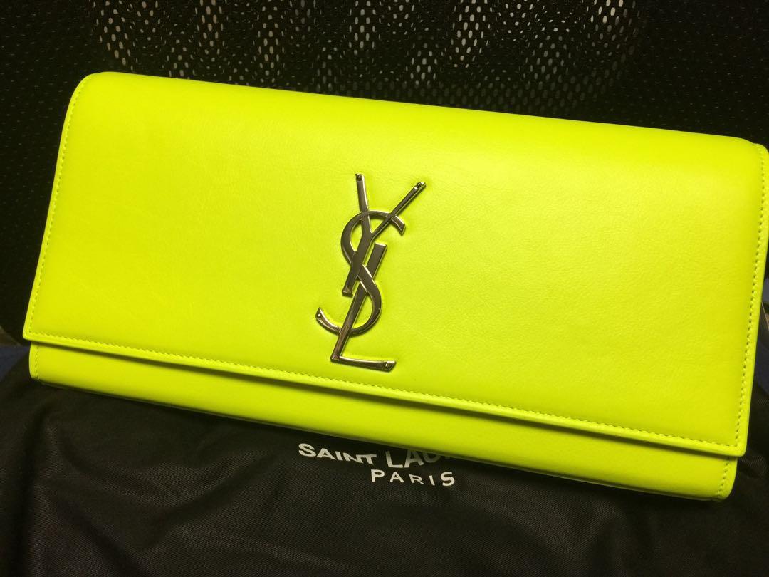 ysl neon clutch