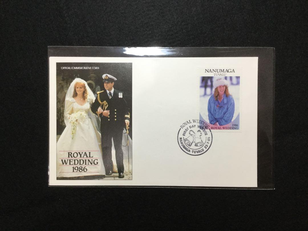 1986 Tuvalu Nanumaga The Royal Wedding 1986 Prince Andrew Miss Sarah Ferguson In Wedding Dress Fdc Antiques Stamps On Carousell