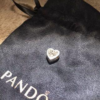 Pandora Locked Hearts Silver & Gold Charm
