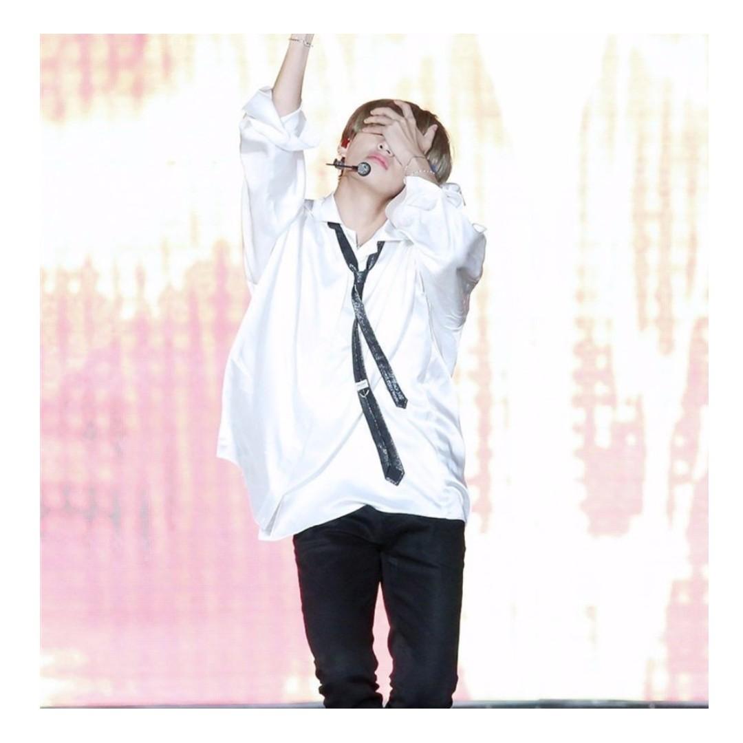 Po Bts V Taehyung Stage Dna Stage Inspired White Long