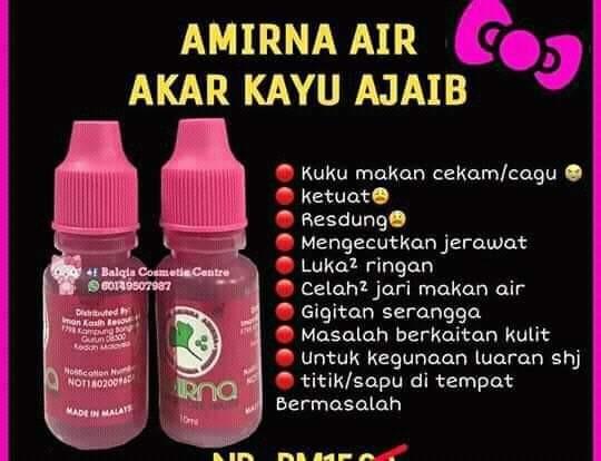 Air Akar Kayu Amirna Health Beauty Face Skin Care On Carousell