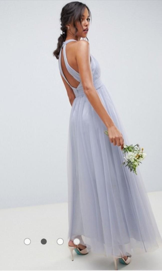 Asos design soft tulle maxi sale dress