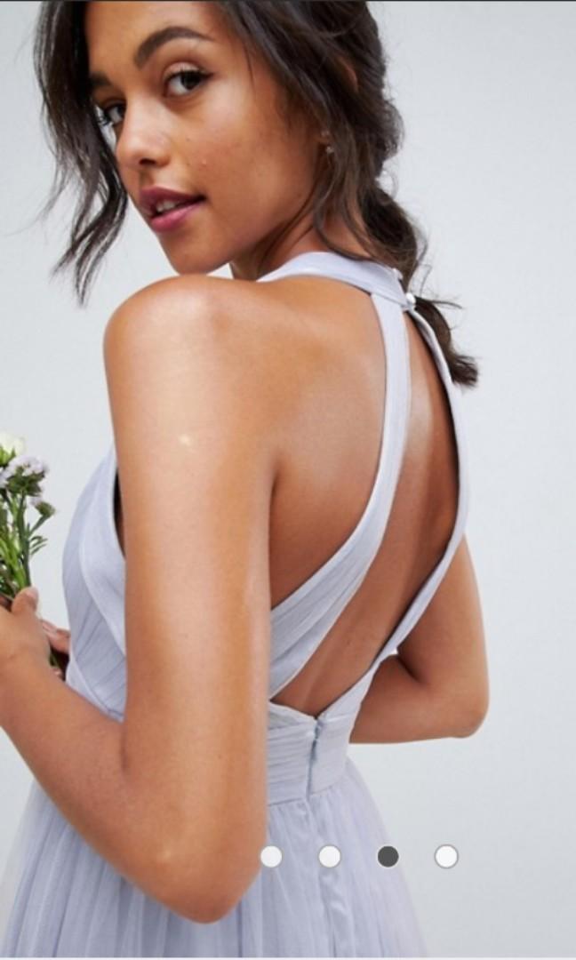 Asos design soft tulle new arrivals midi dress