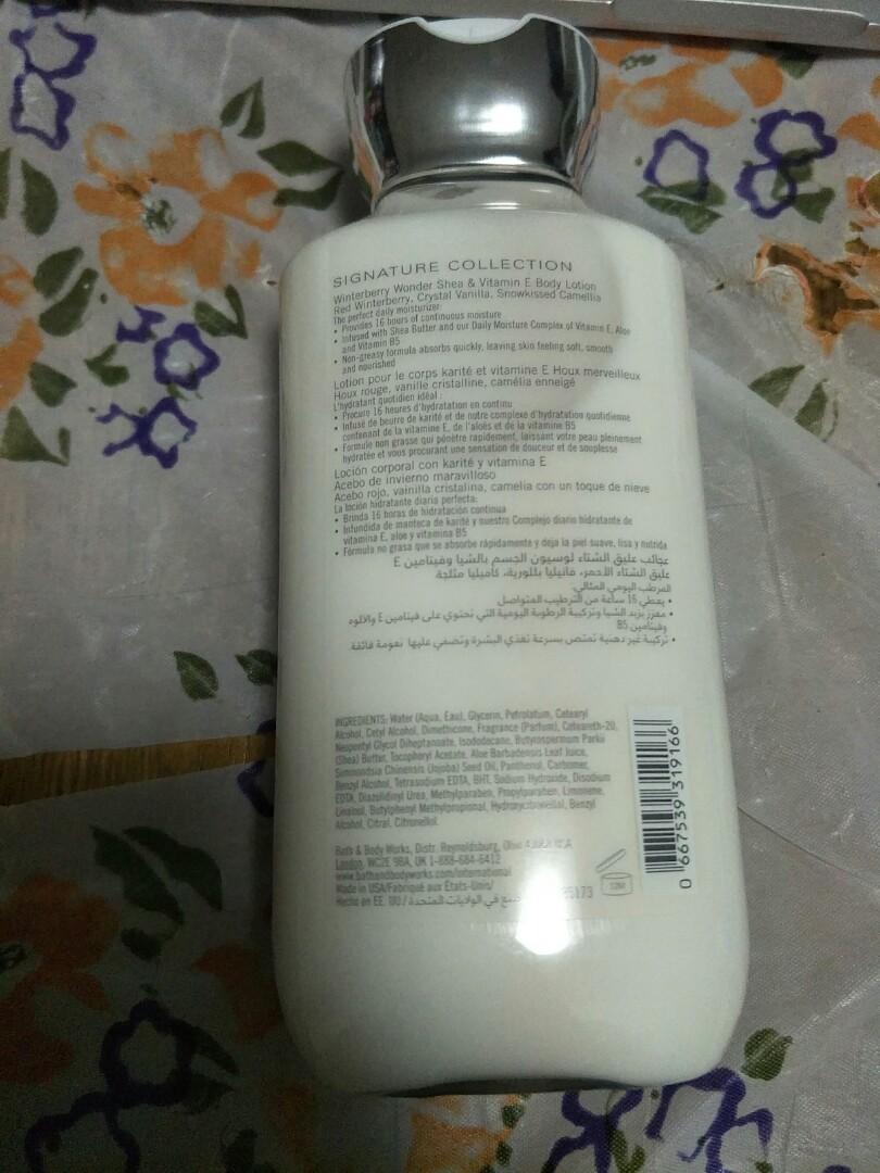 Bath Body Works Winter Wonderberry Wonder Shea Body Lotion