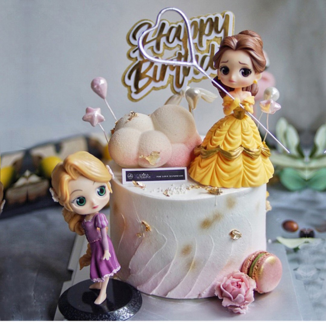 Belle Beauty Figurine Beast Cake Topper Toys Games Bricks Figurines On Carousell