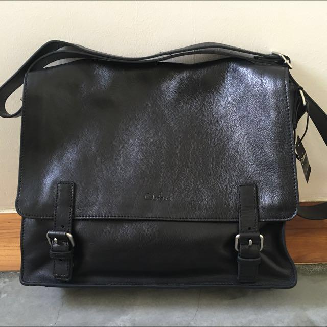 Cole haan hot sale leather messenger bag