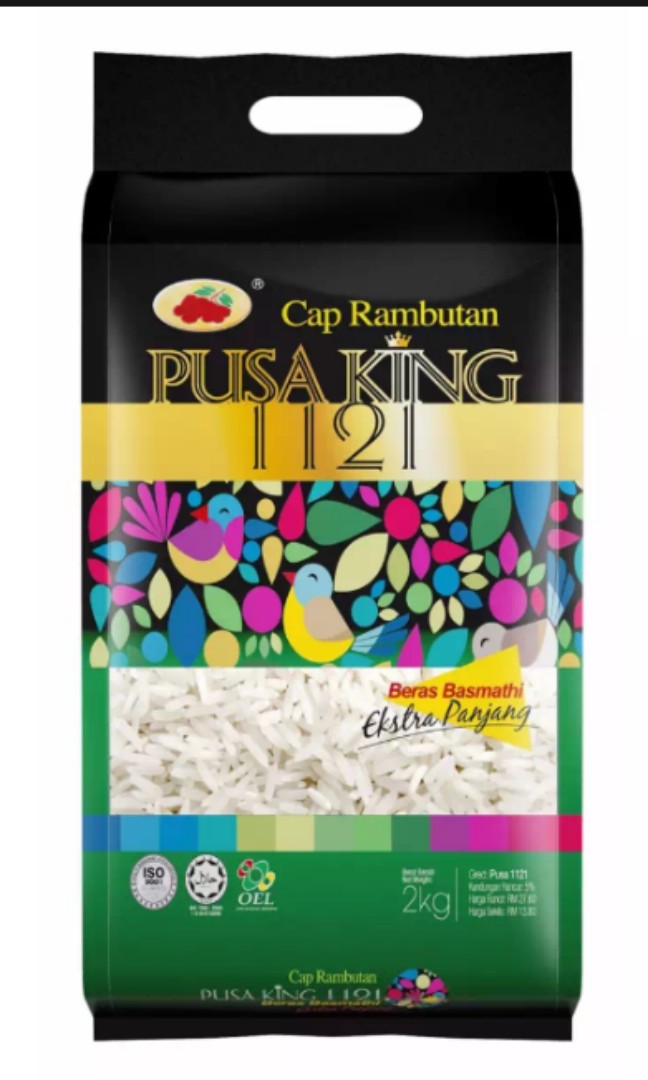 Cap Rambutan Pusa King 1121 Beras Basmathi 2kg Everything Else Others On Carousell