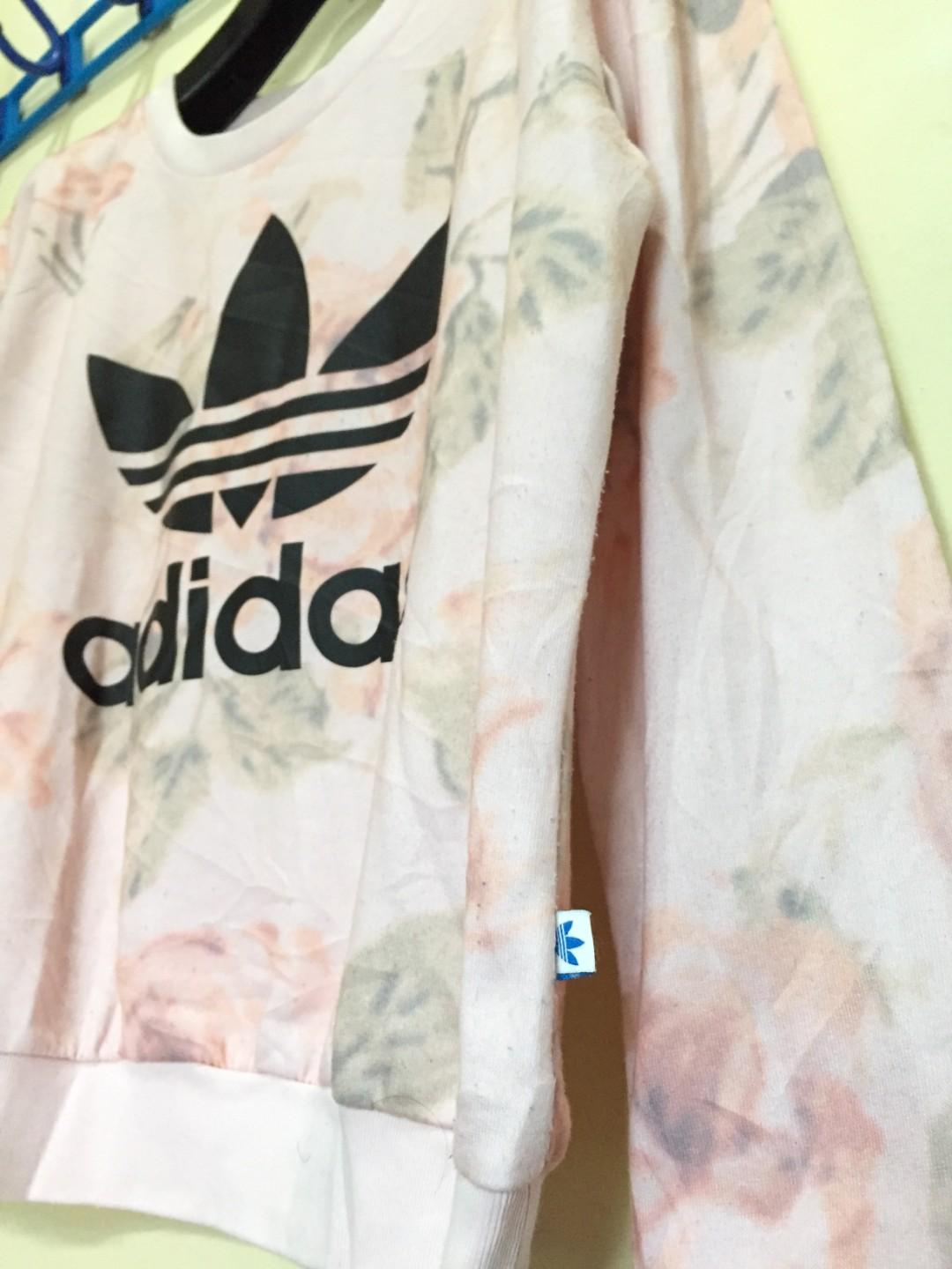 Adidas pullover pastel rose top