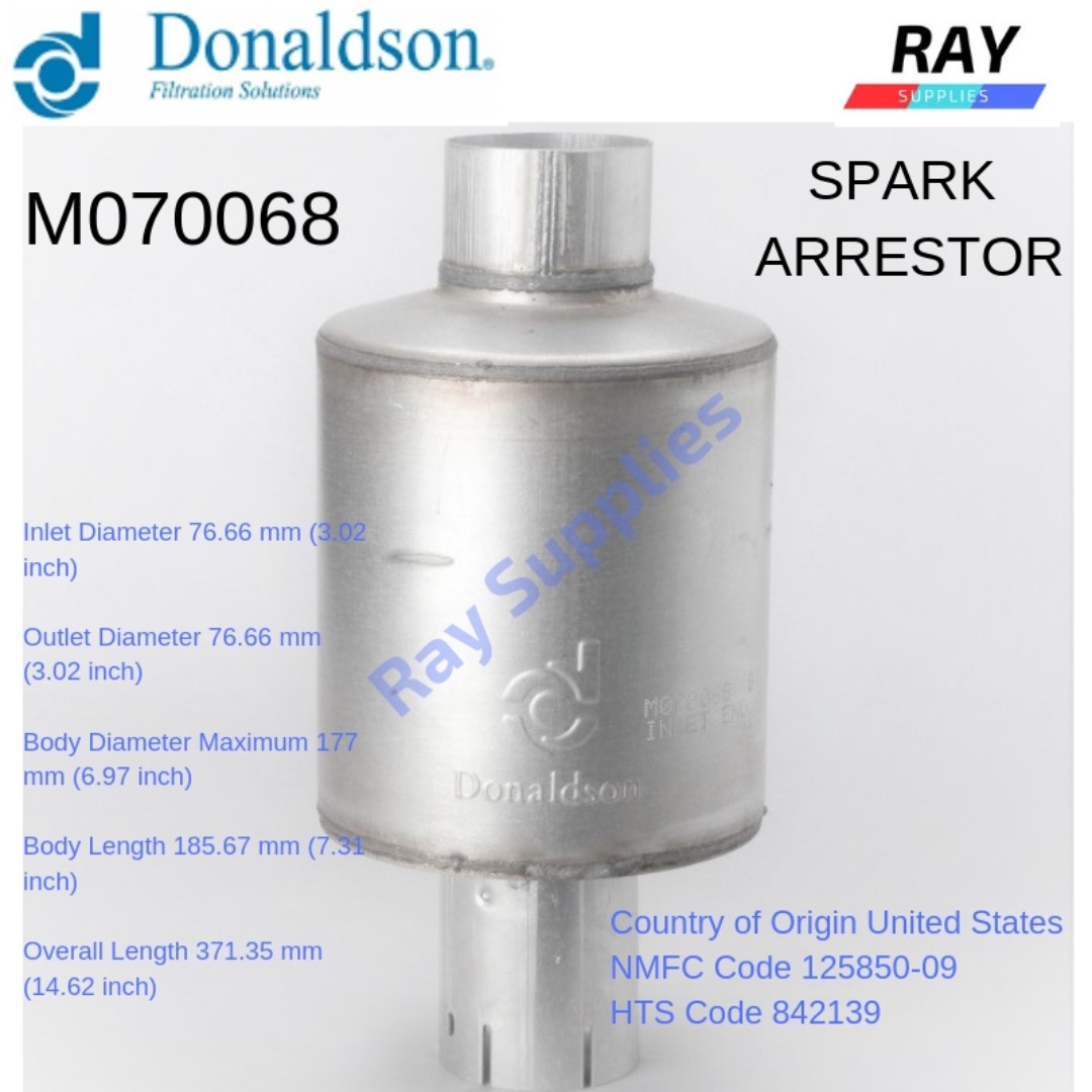 Donaldson Spark Arrestor M070068 , Car,Truck , Heavy Equipment
