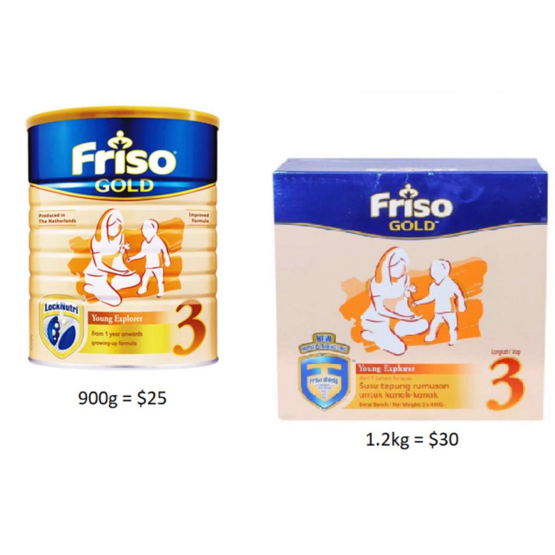 Friso Gold Step 3 900g Or 1 2kg Babies Kids Nursing Feeding On Carousell