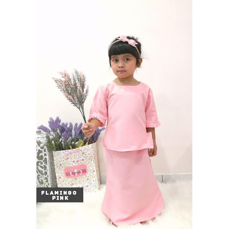 Girls Modern Baju Kurung For Hari Raya 0 8 Years Old Freya Frill Design Babies Kids Babies Kids Fashion On Carousell