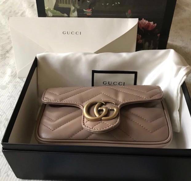 Gucci Marmont Super mini (Category: Luxury Bags & Wallets) located in Iloilo. Submitted by annds08 (Listing ID 217496682, Image 3). Description: Authentic Gucci Marmont Supermini made in italy. Used only once, comes with complete inclusion. Good as new. It can be worn in 4 ways, as a sling bag, shoulder bag, fanny pack and as a clutch. It’s very versatile. Current price in italy is 67k tax not included. “LAST PRICE POSTED”.