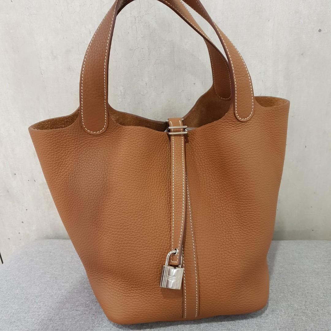 Hermes Picotin 22 Etoupe PHW BN, Luxury, Bags & Wallets on Carousell