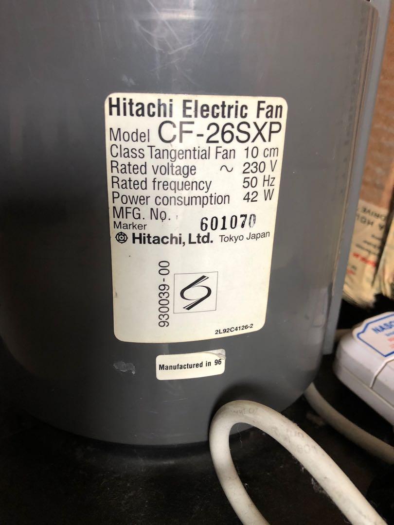 Hitachi Tower Fan Model CF36SXP, Furniture & Home Living, Lighting