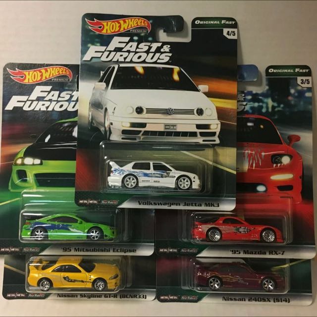 Hot Wheels Fast Furious Railed Motor Cars Bicycles - Original Hot