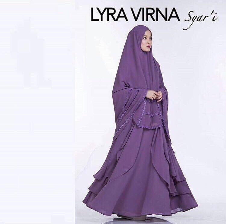 Lyra Virna Syari Gamis Set Khimar Fesyen Wanita Muslim Fashion Two Piece Di Carousell