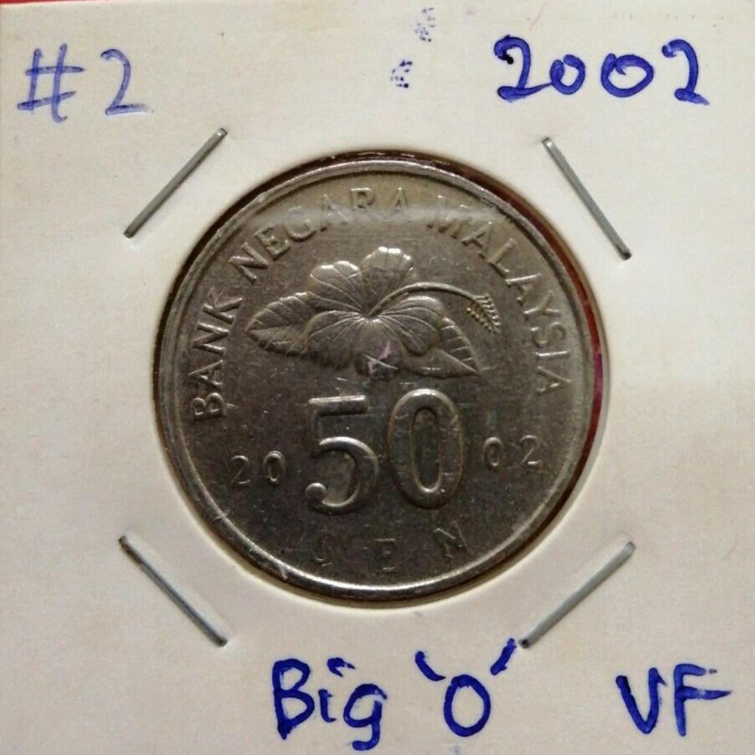 Malaysia 50 Cent 2002 Big 0 Vf Antiques Currency On Carousell