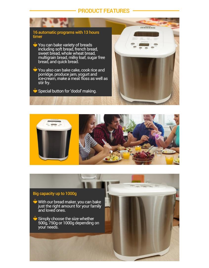 Mugen Smart Bread Maker 1000g Capacity Rayahome Kitchen Appliances On Carousell
