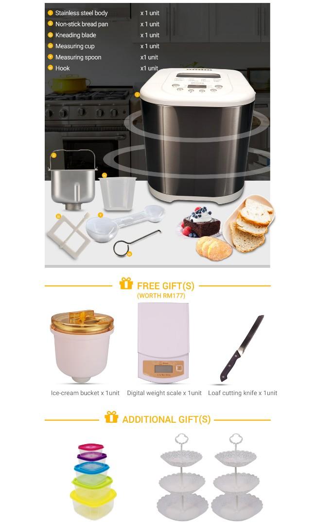 Mugen Smart Bread Maker 1000g Capacity Rayahome Kitchen Appliances On Carousell