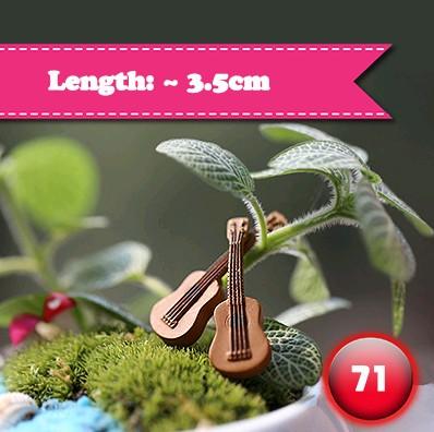 New Mini Guitar Figurine Terrarium Ornament Guitar