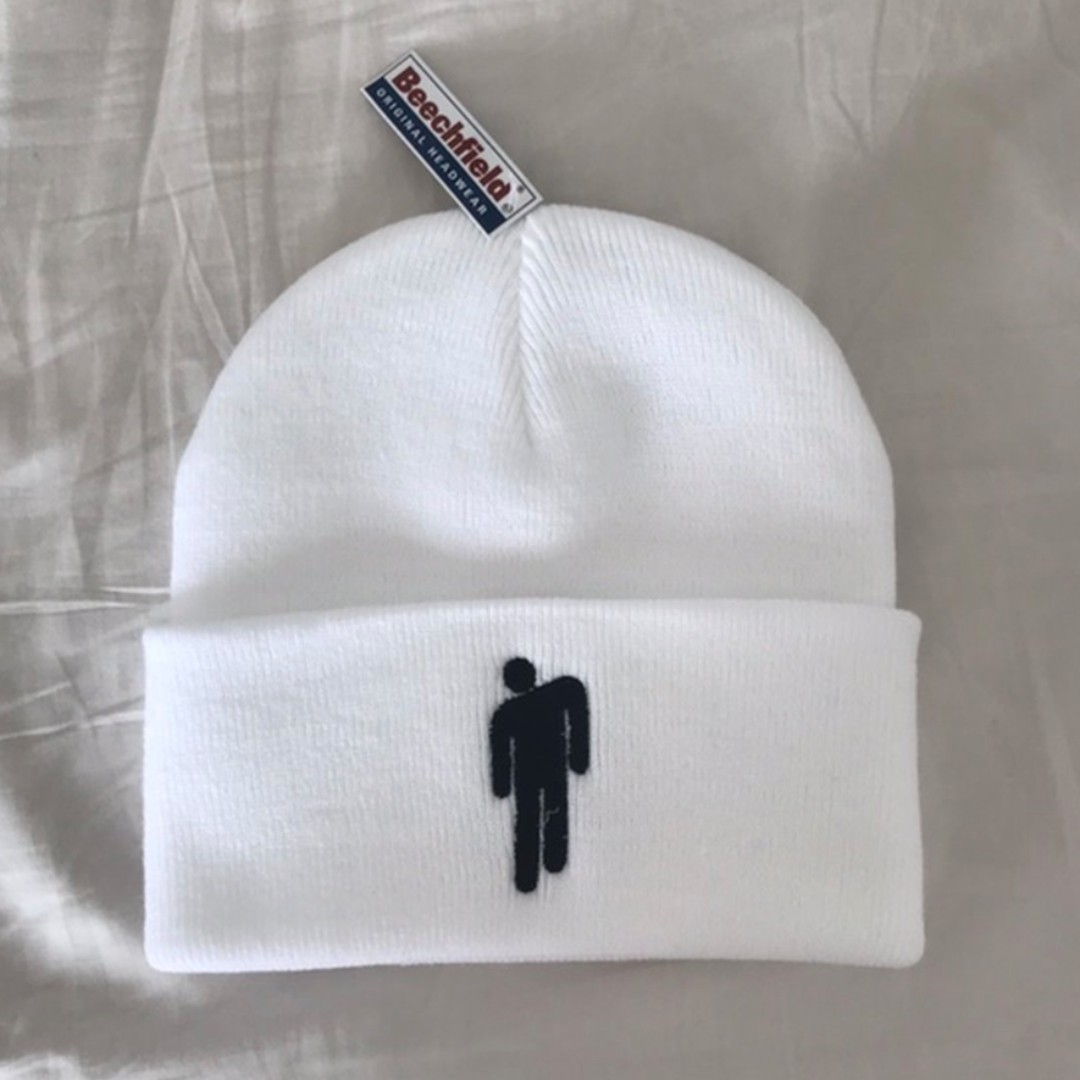 OFFICIAL EILISH WHITE BLOHSH BEANIE [BOUGHT FROM HER ONLINE STORE], Women's Fashion, Watches & Accessories, Hats & Beanies on Carousell