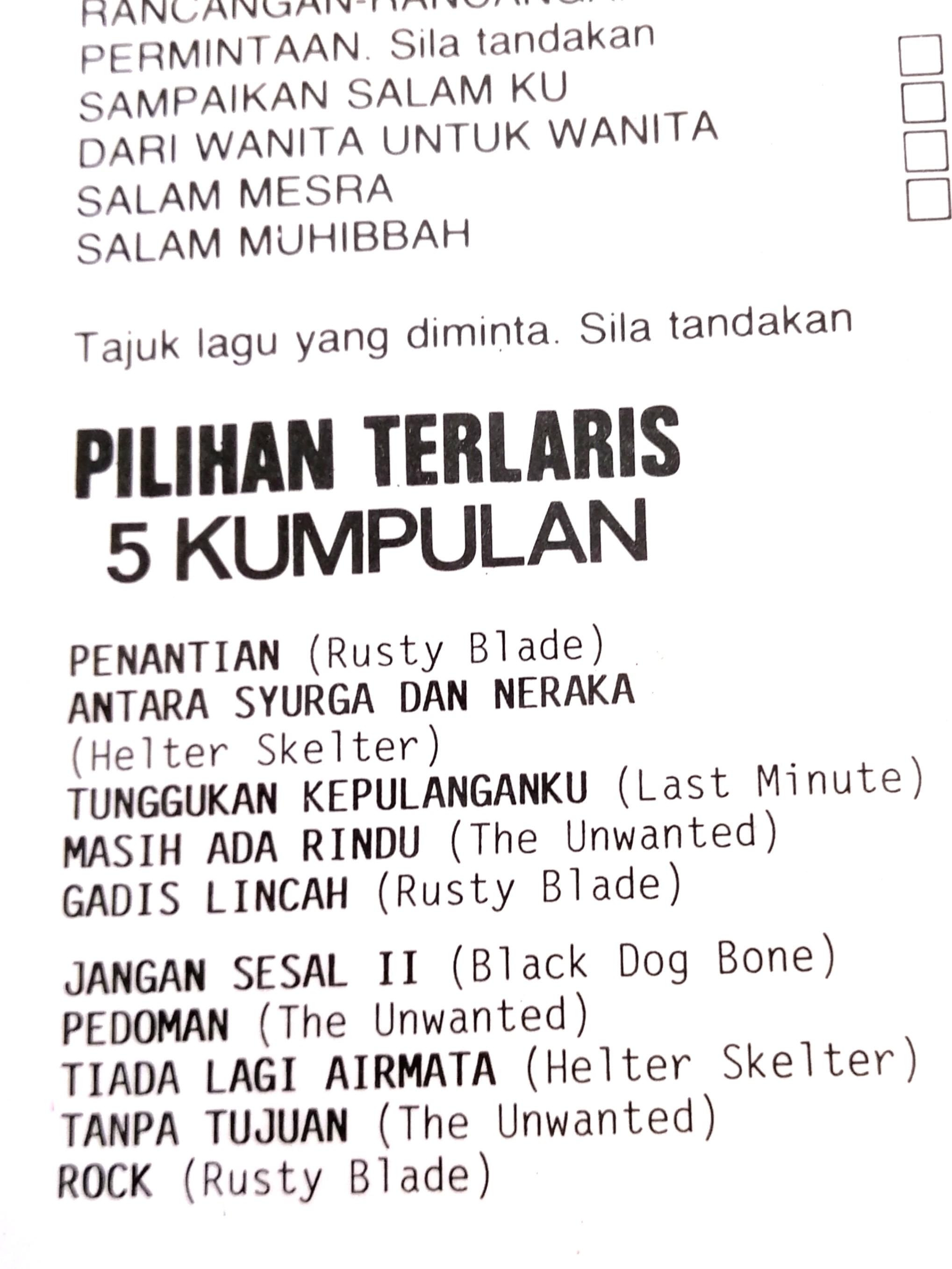 Pilihan Terlaris 5 Kumpulan Rock Rusty Blade Black Dog Bone The Unwanted Helter Skelter Last Minute Cassette Tape Not Vinyl Hobbies Toys Memorabilia Collectibles Religious Items On Carousell