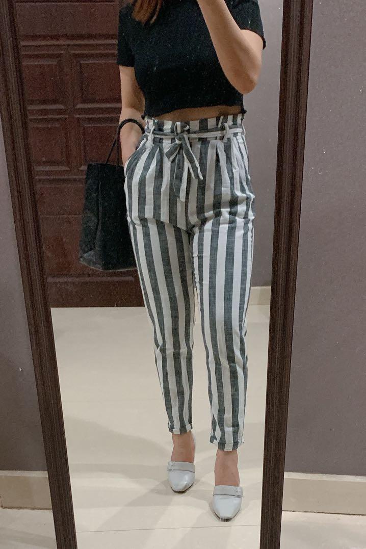 Pantalon paper bag on sale bershka