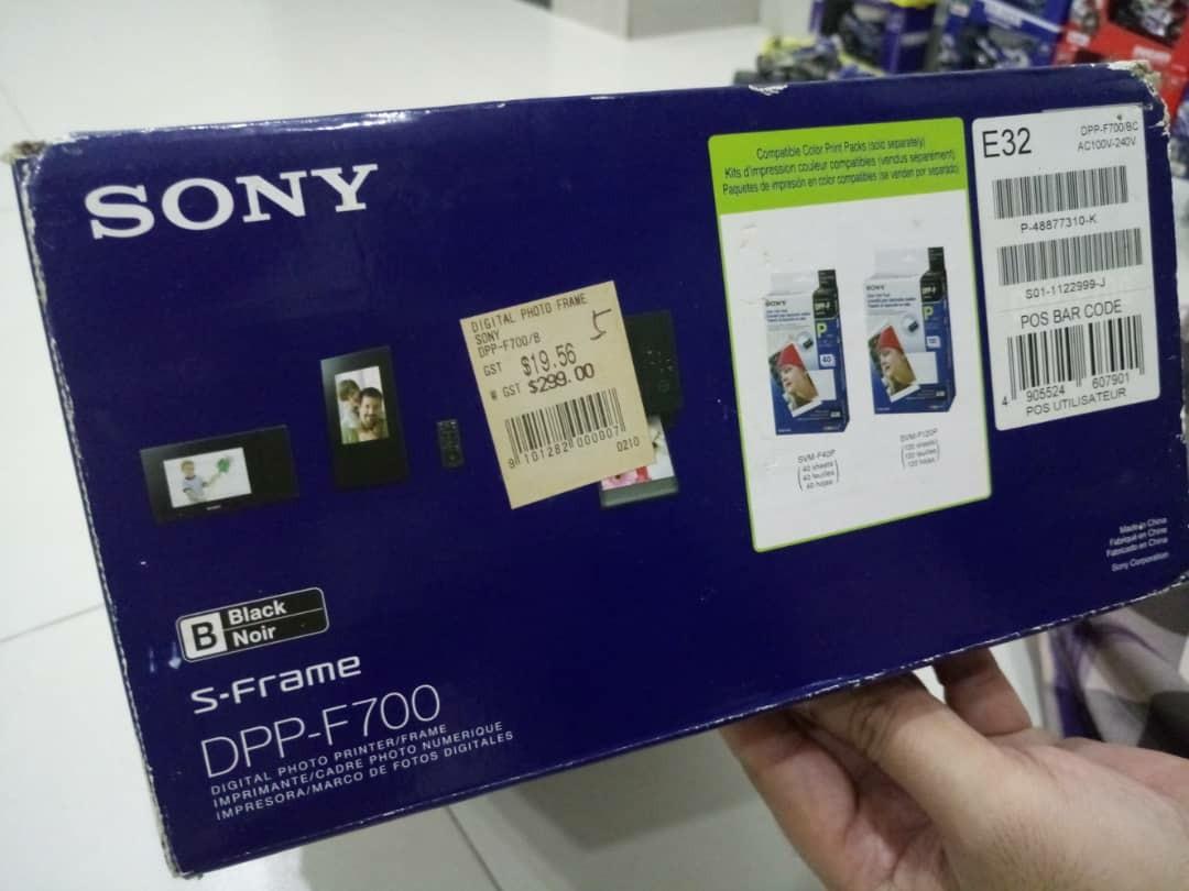 Sony DPPF700 Digital Photo Frame/Printer, TV & Home Appliances, TV