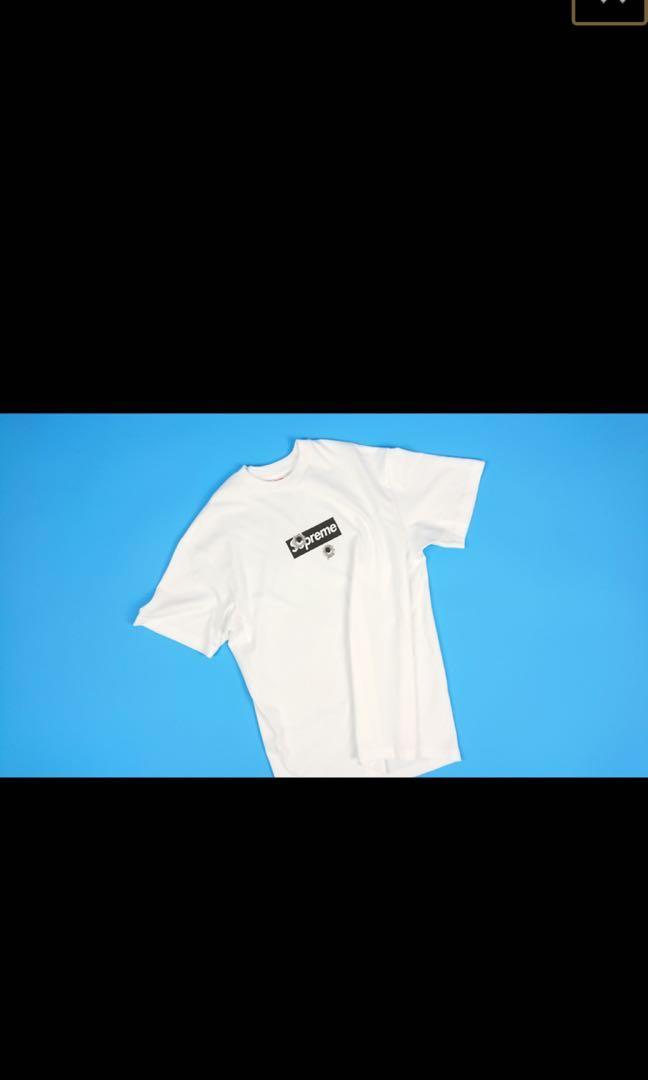 supreme box logo white t shirt