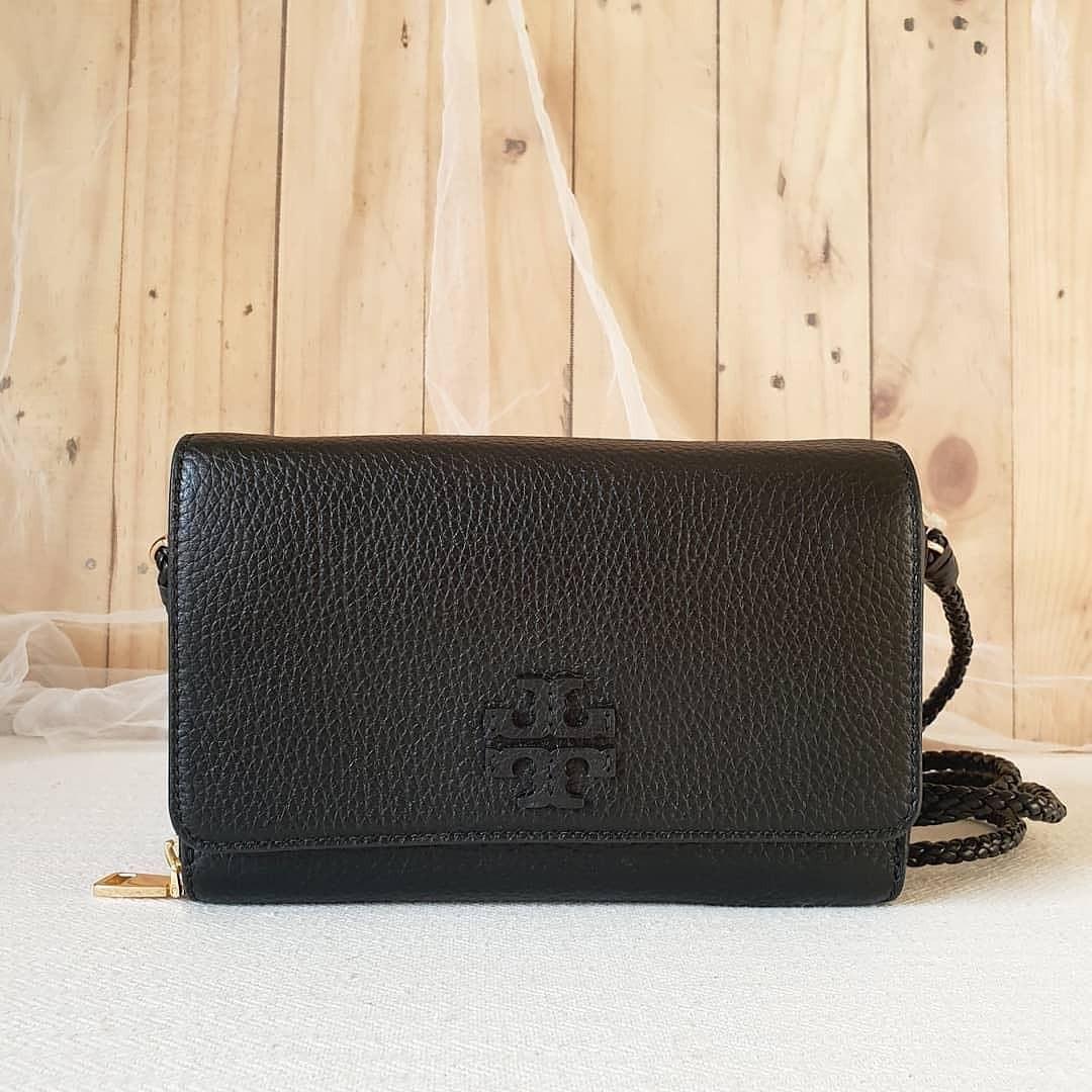 Tory Burch taylor flat wallet crossbody BLACK SIZE 20CM X 13CM