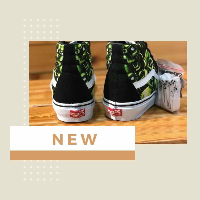 Supreme vans on sale skull on feet