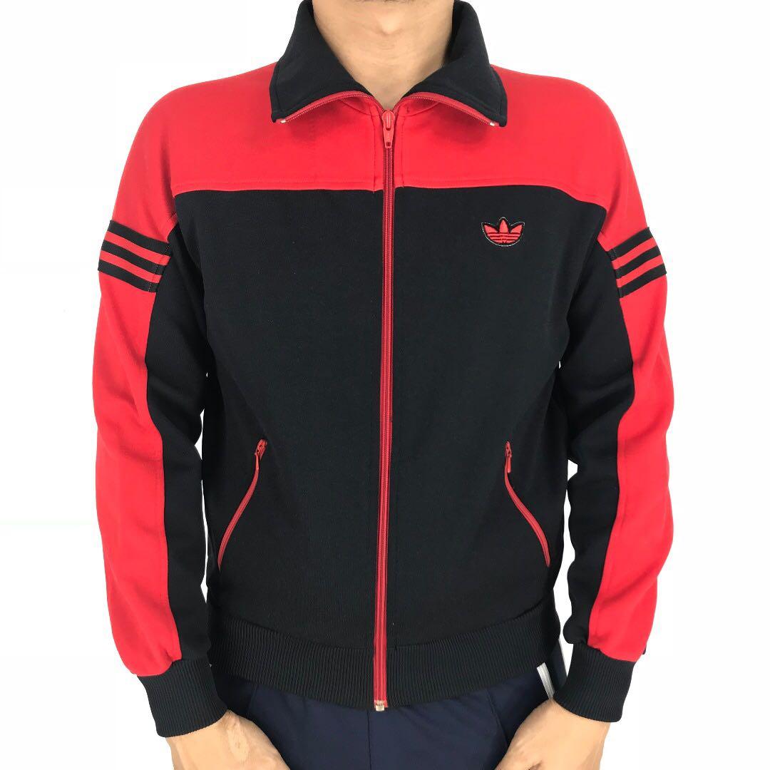 Vintage Adidas Trefoil Tracktop Merah Kain Sambung Men s Fashion
