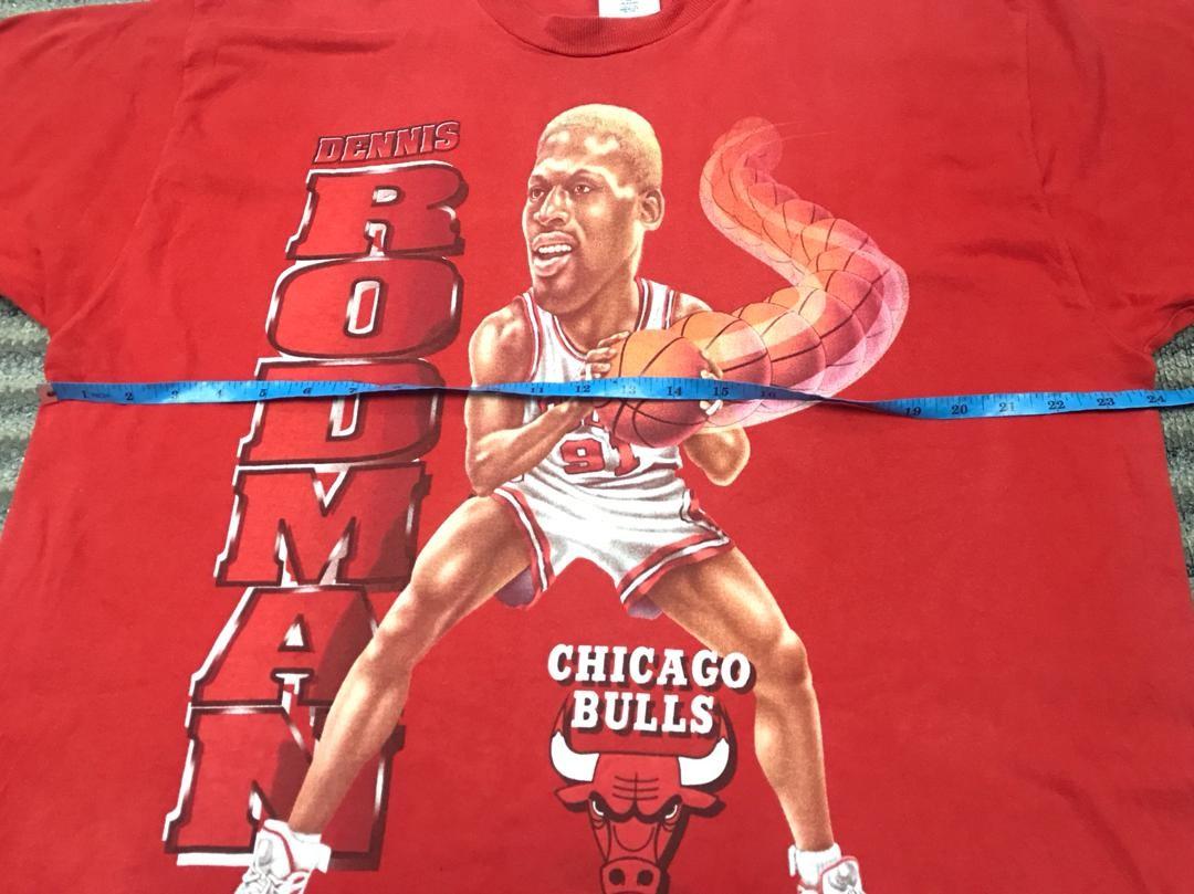 Vintage 90s Pro Player Dennis Rodman Chicago Bulls T-Shirt Men’s Medium NEW