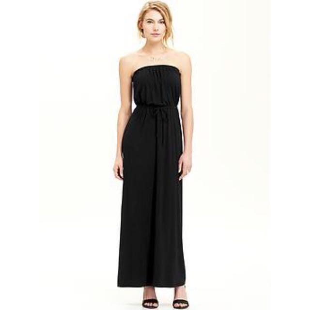 black tube maxi dress