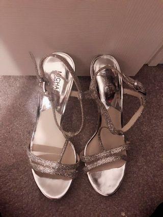 Michae Kors (MK) Silver Dress Sandals 8.5