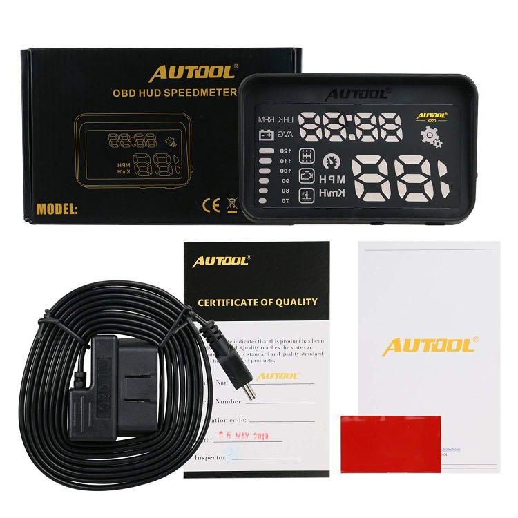 12V Vehicle HUD OBD Speedometer, Engine Trouble Alarm, Fuel Consumption ...