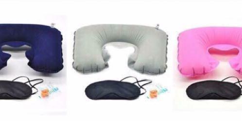 Inflatable Neck Pillow Set
