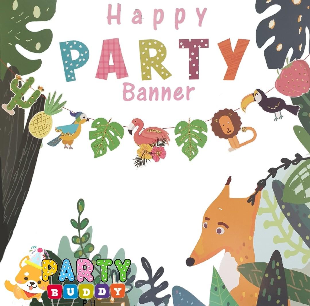 3m Safari Animal Banner (Category: Occasions & Party Supplies) located in Manila. Submitted by partybuddyph (Listing ID 229366712, Image 1). Description: Www.shopee.com/partybuddyph SHOPEE RULES Party Buddy PH Simple Rules & Regulations: 🕗 Operation hours= Mon to Sat (9am-6pm) 👩 Buyer Purchase Process: 1. Message "PartyBuddyPH" for the availability of the desired item/s to ensure smooth transaction, since we use the stocks for our retail and wh